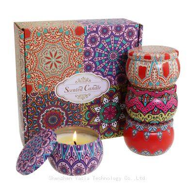 Bulk Order Natural Soy Scented Candles - 4-Piece Travel Set, Portable for Yoga/Massage Businesses photo-2