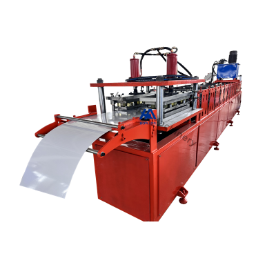 Steel Ridge Cap Roll Forming Machine 840 IBR Roof Sheet Use PLC Control System for Tile Making Industries