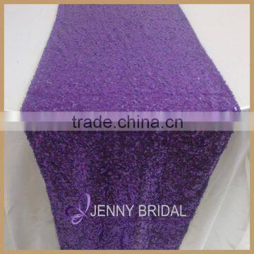 TR064#13 Beautiful Fuschia Color Glitter Sequin Table Runner photo-4