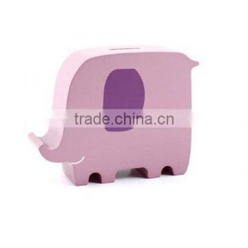 Christmas High Quality Animal Shape Wooden Coin Saving Box