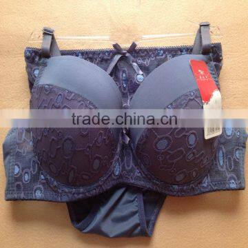 1.05USD High Quality Large Size Transparent Material Stylish Bra And Panty Set,5Colors/ 36-40 C Cup(kctz013) photo-3
