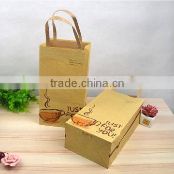 Environmental-friendly hand carry paper bags, food take away paper bags, Pastry packaging bags