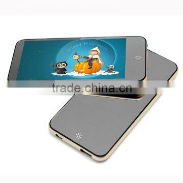 2015 latest ultra-thin metal shell portable USB battery bank power