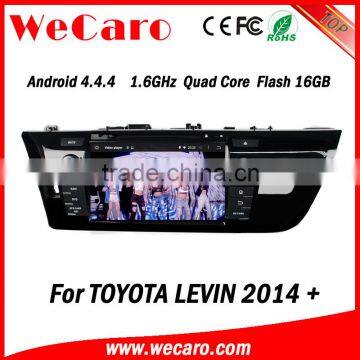 Wecaro Android 4.4.4 car multimedia system double din for toyota levin dvd player navigation audio system bluetooth 2014 2015