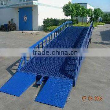 hydraulic movable dock leveler for unloading container