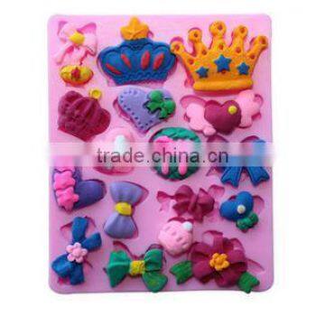 Wholesale 3D Lovely Crown Fondant Silicone Mould