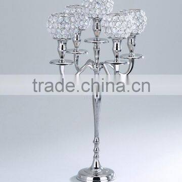 Tall Crystal Candle Holder