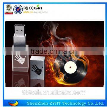 custom logo usb memory 3.0 crystal 16g usb disk