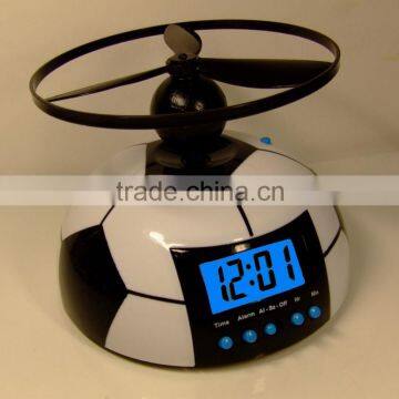 Hot Sale Creative Toy With Clock Backlight Alarm Clock Gift Flying Lazy Helicopter