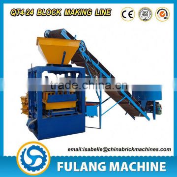 Tailand hot sale sand brick machine making different size of hollow or solid concrete block