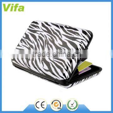 Zebra Waterproof Business ID Credit Card Wallet Holder Aluminum Metal Pocket Case Box