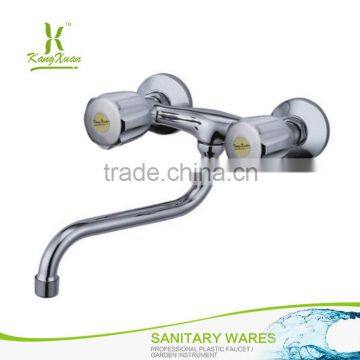 New Design Abs Plastic Faucet Two Spouts Kitchen Mixer Faucet