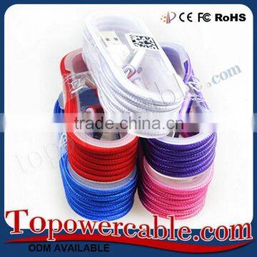 Colorful Nylon Braid Micro Usb 2.0 Data Cable Usb Port Data Transfer Cable For Computer For Lg K7 For Sony Phone photo-2