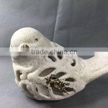 Ceramic Porcelain Cut Out Window T-light Holder Bird photo-3