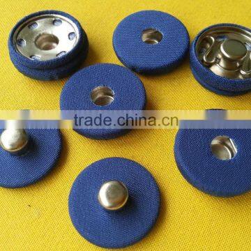 Wholesale 20mm Blue Fabric Covered Metal Garment Snap Button-- F1524 photo-4