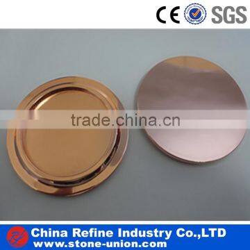 Rose gold metal lid for candle