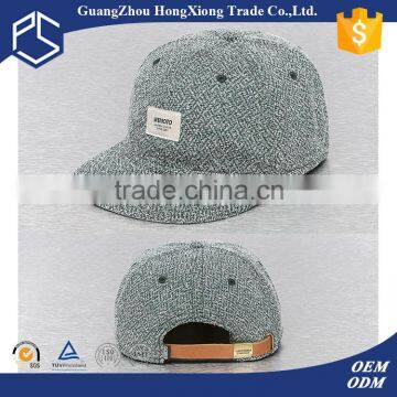 Made in Guangzhou brushed twill patch curved bill snapback hats