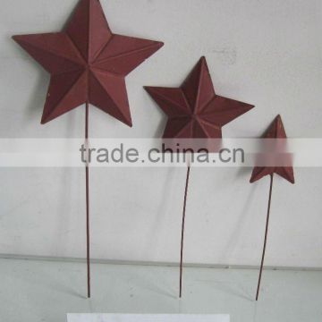 RED decorative tin star