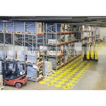 Storage gravity roller push back pallet rack