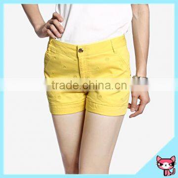 Best quality yellow skin tight shorts