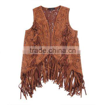 Latest Lady Suede Vest Jacket Dress Designs Women Tops Designs Wholesale Quality Choice photo-6