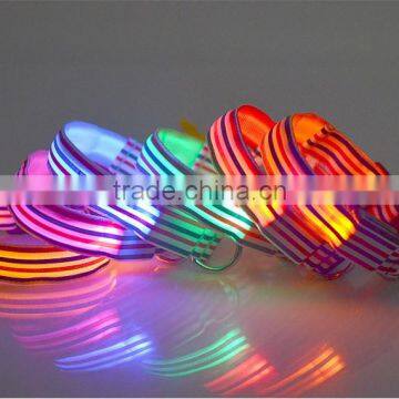 Sailor Stripe LED Luminous Pet Dog Collar 3 size for Large and Small Dogs Puppy LED Flashing Collar Safety Night