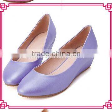 Fashion girls wedge shoes purple wedge heels