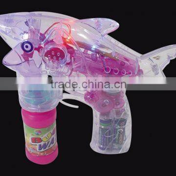 children toy flashing led gun Shark shape bubble gun