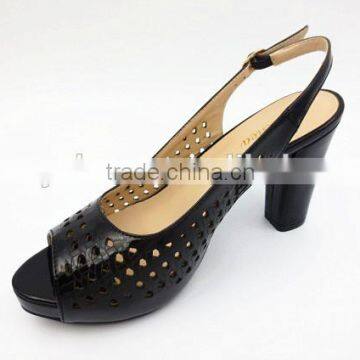 Latest New High Class Middle Heel Slingback Sandals With Net photo-4