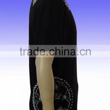 2014 New Style Men's Custom Printed Black T-shirt photo-2
