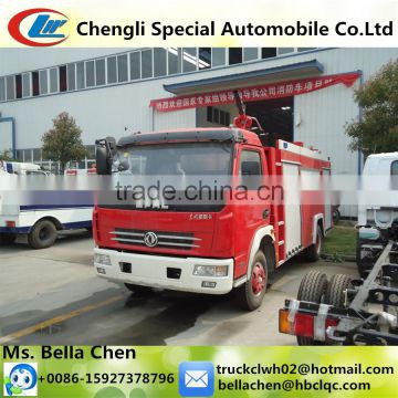 120HP DONGFENG standard fire truck dimensions, water tank capacity 3-4 ton