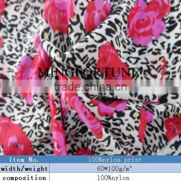 Gliding betterfly printing nylon fabric/ spandex fabric / polyamide spandex fabric/ textile for swimwear bikini