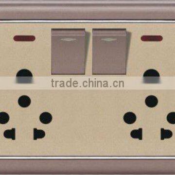 Two Gang Switch With 5/16 Socket And Indicator