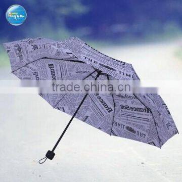 RainStoppers 21-Inch Auto Open Promo golf rain Umbrella, Newspaper