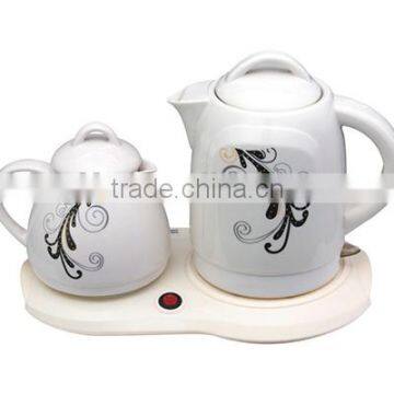 Enamel Kettle Set/ Ceramic LED Electric Kettle/ White High Quality Teapot Set/ 2015 New Design photo-3