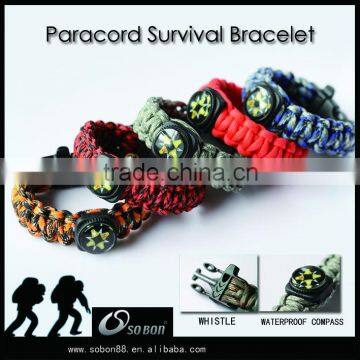 Compass Survival Paracord Bracelet for Outdoor