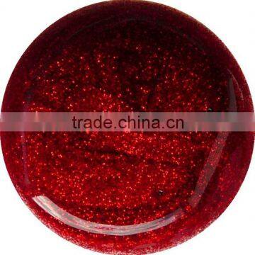 Nail Polish Red Glitter transparent "18" - 4,5ml