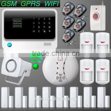 2016 new product touch screen gsm wifi G90B wifi home security system
