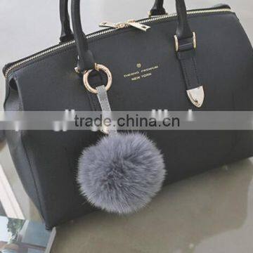 Factory Wholesale 100% Real Rabbit Fur Pom Pom Balls Keychain