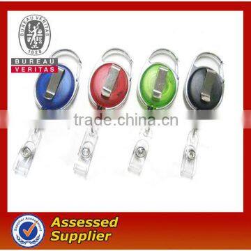 plastic retractable badge holder with belt clip