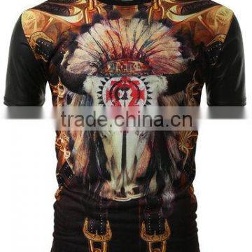 100% Polyester Half Sleeves Full Sublimated T-Shirt with Horse design