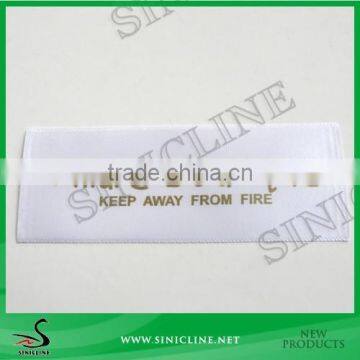 Sinicline Customized Satin Main Label for T-Shirt with Printed Logo