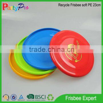 Partypro Austrlia Market 2015 BSCI factory 23cm Soft PE Folding plastic disc tennis ball Frisbee Golf large dog toy