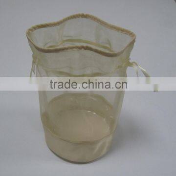 Clear Poly Mesh Drawstring Cosmetic Bag photo-2