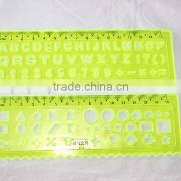 2015 Hot Factory Direct Sale OEM High Quality 2 Pieces PVC Letter Stencil Ruler School Stationery photo-3