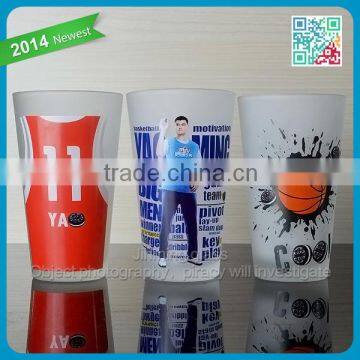 popular adertise glass cup high frosted adertise glass cup adertise glass cup customized logo