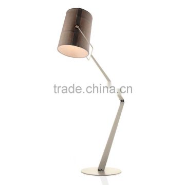 Modern Flexible Floor Lamp with Beige White Lampshade for Hotels Decorative