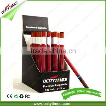 Ocitytimes 800 puffs Custom logo quality disposable e cigarette 800 puffs with crystal flash light disposable vape pen