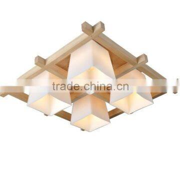 Modern ceiling fixture lamp light wood flachs pendant lighting home office decor