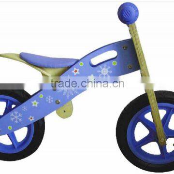 Red/black Motor-style Kids' Wooden Balance Bike